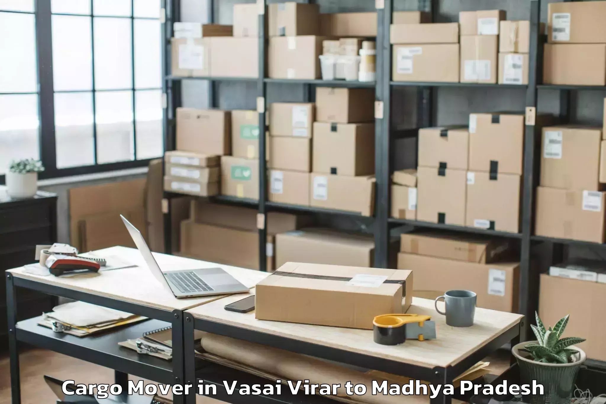 Reliable Vasai Virar to Indore Cargo Mover